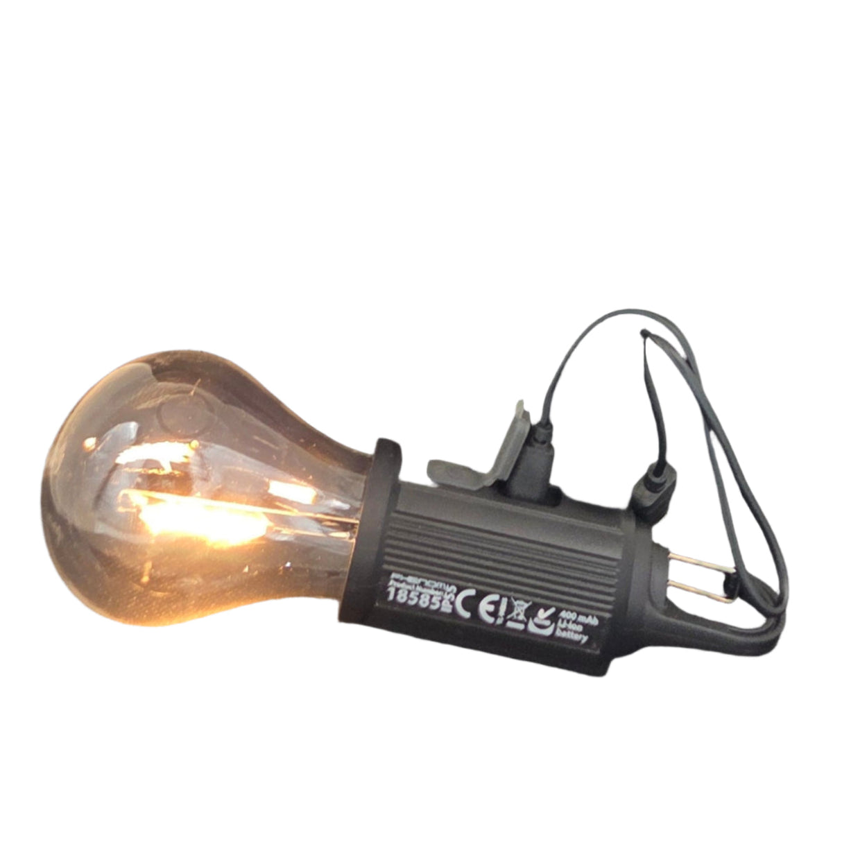 Solar Outdoor Bulb-Shaped Lamp with USB-C Charging