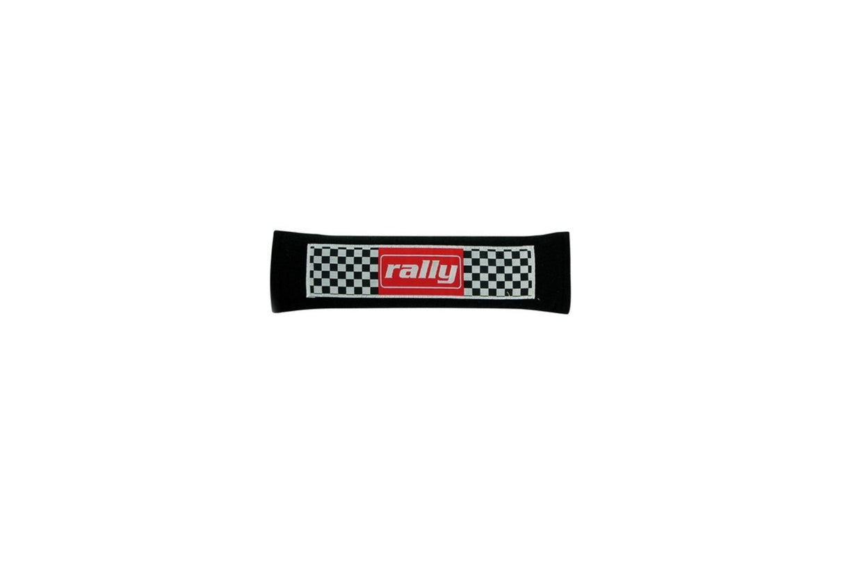 Black Seat Belt Pad with Sporty Lettering