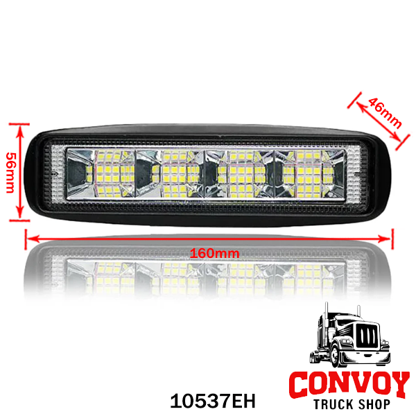 LED Work Light Rounded Flood Beam 12/24V