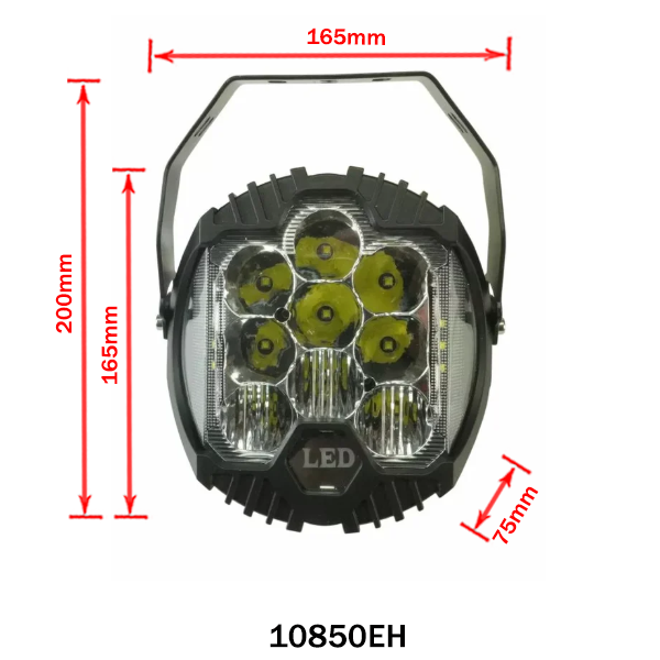 75W LED Work Light with Mount | Combo Beam | 12/24V