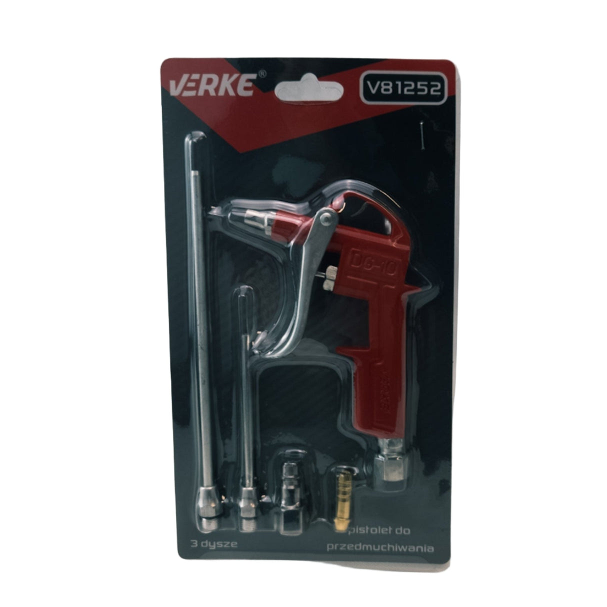 Air Blow Gun 1/4", with 3 Nozzles
