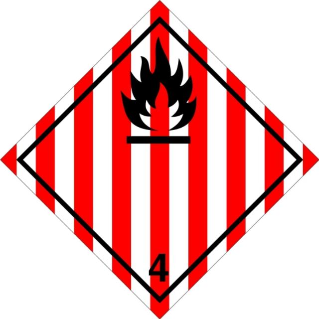 ADR Numbered Hazard Label Sticker