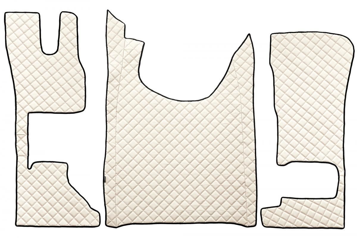 Quilted Faux Leather Floor Mat for DAF XG, XG+, XF NG with Fixed Passenger Seat