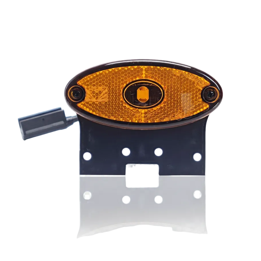 LED pozicijska luč Flatpoint II ovalna rumena s pritrditvijo Aspöck