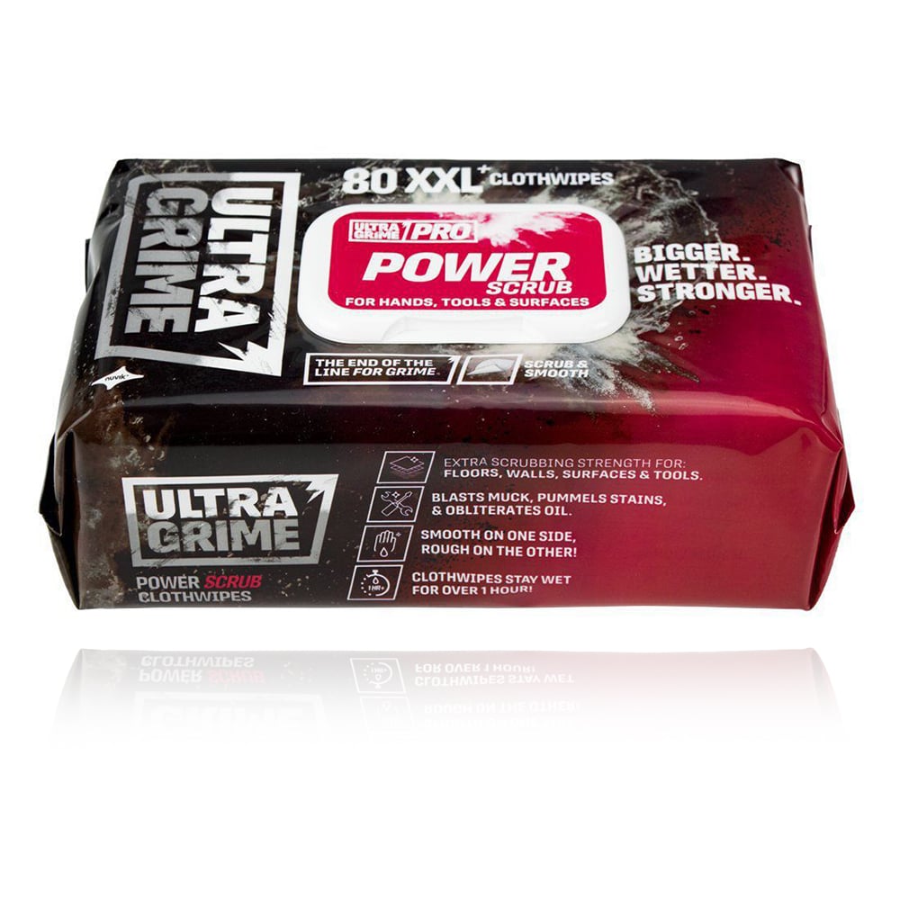 UltraGrime PRO PowerScrub XXL+ Wet Wipes 80pcs/pack