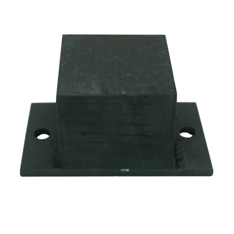 Rubber Bumper for Trailer with Square Metal Plate and Pre-Drilled Holes