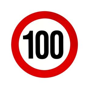 Reflective Speed Limit Sticker – 13 cm & 19 cm