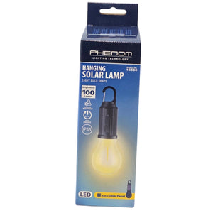 Solar Outdoor Bulb-Shaped Lamp with USB-C Charging
