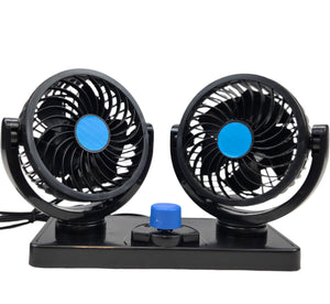 Double Head Car Fan 2x15cm