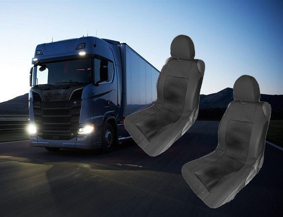Universal Truck Seat Cover Set (2 pcs) – Black