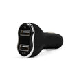 Chargeur allume-cigare double USB pour voiture – Noir