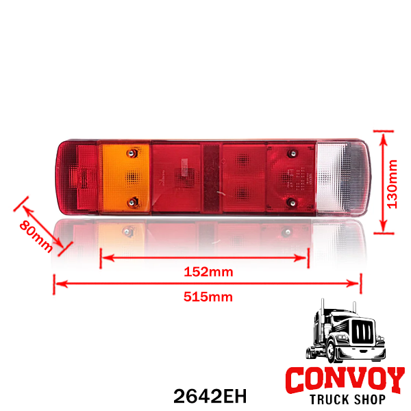 7-Chamber Rear Lamp for Scania R – Rounded Design