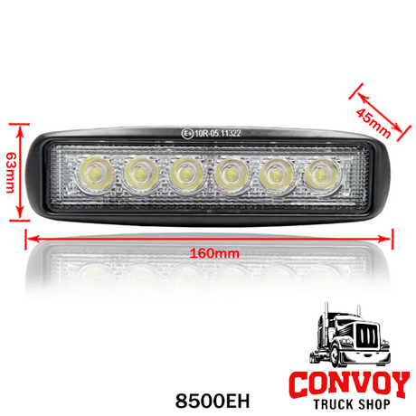 LED Work Light Rounded Flood Beam 12/24V