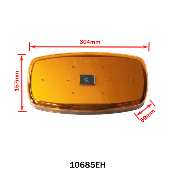 Rechargeable LED Amber Strobe Light Bar with Magnetic Mount