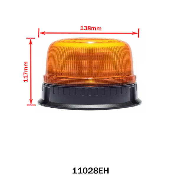 Yellow LED Strobe Beacon 12V/24V, 16 LEDs