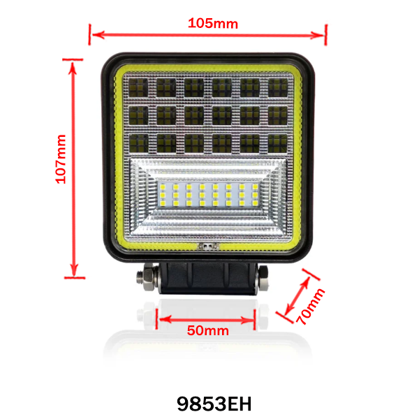 LED Work Light Square Combo Beam 12/24V