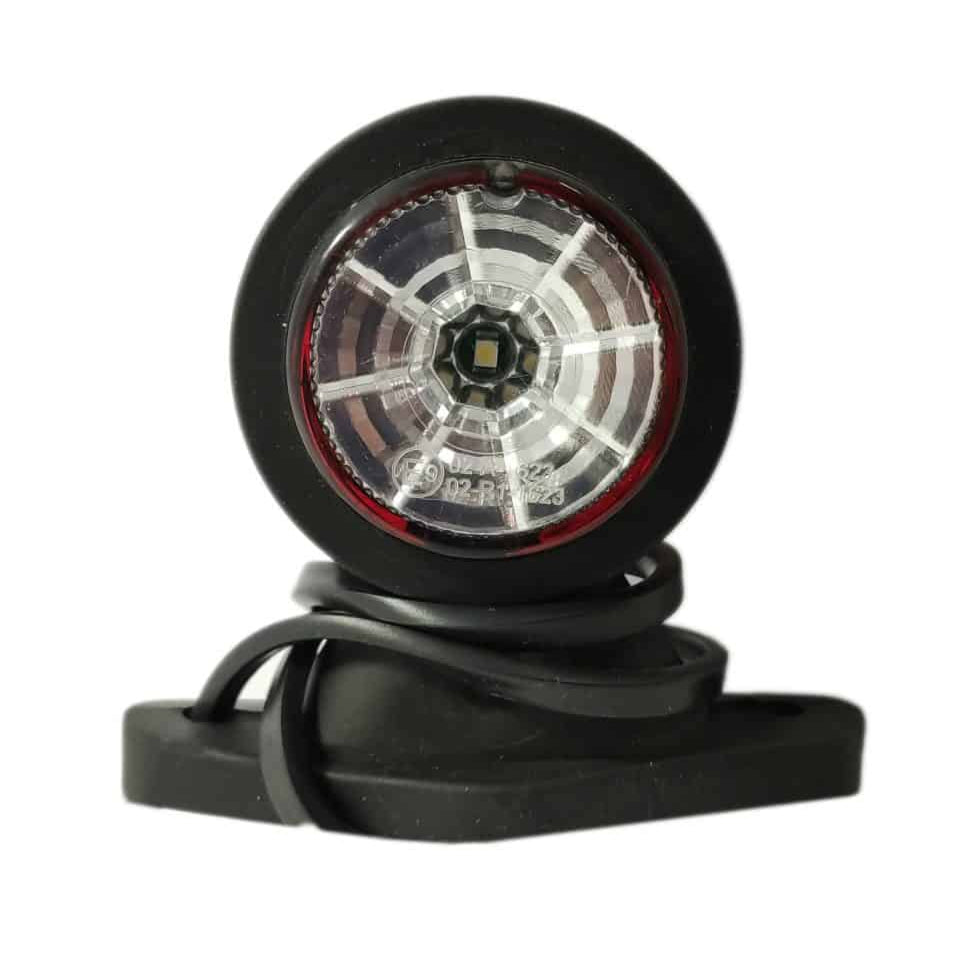 Omega-Shaped LED Marker Lamp with Microprisms, Rubber Housing