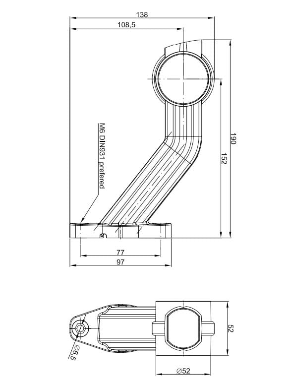 LED Elbow Marker Rubber Lamp with Microprism, 3 Functions