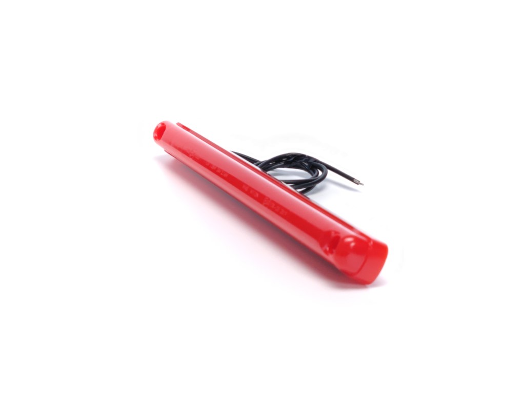 LED Rear Position Lamp Red 24cm Frosted Glass 12/24V