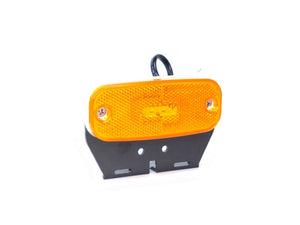 Amber LED Side Marker Lamp with Rounded Holder, 2 LEDs, 12/24V