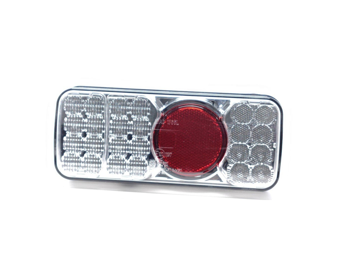 LED Rear Light 5-Function with Clear Lens 12/24V