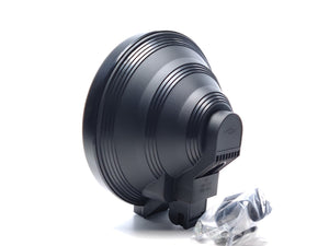 Round High Beam Headlight with White Lens and LED Position Light