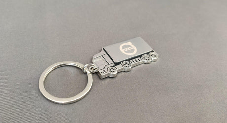 Truck Keychain with Engraved Logo