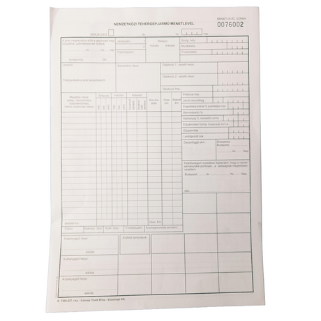 International Truck Logbook Form