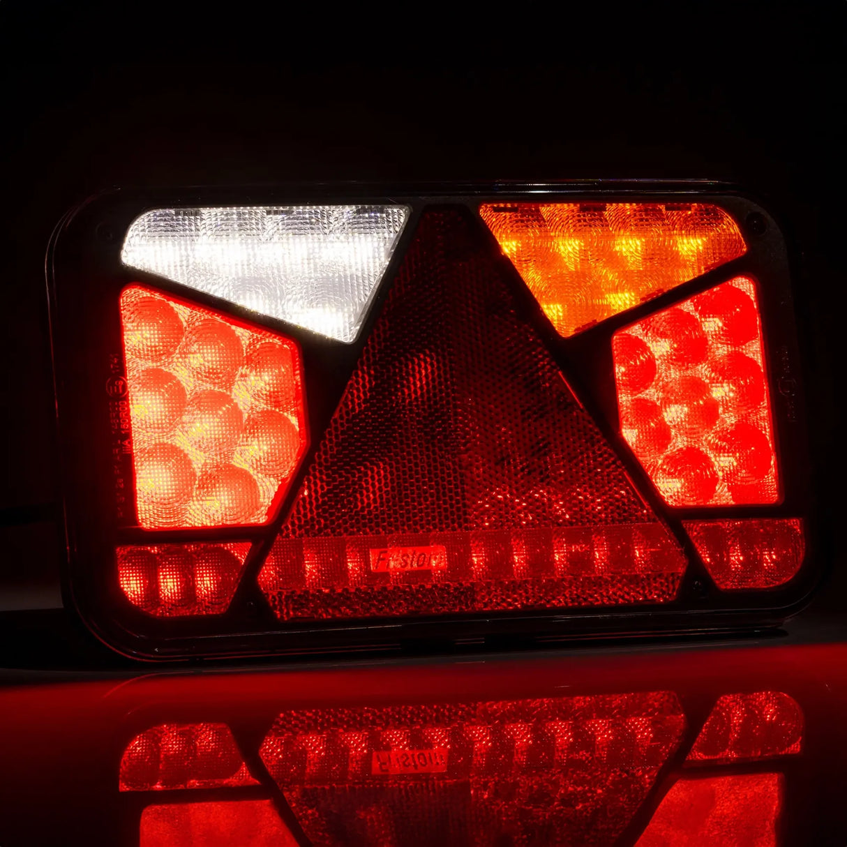 6-Function LED Rear Light with Triangle Reflector and Canbus 12V Connector