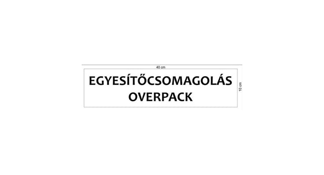ADR Overpack Label 40x10cm