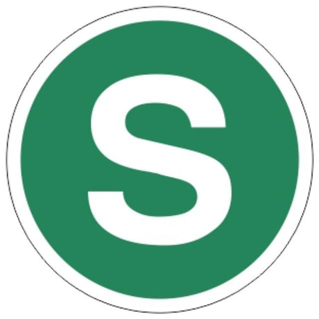 S Sticker (Green Circle) Euro I-II