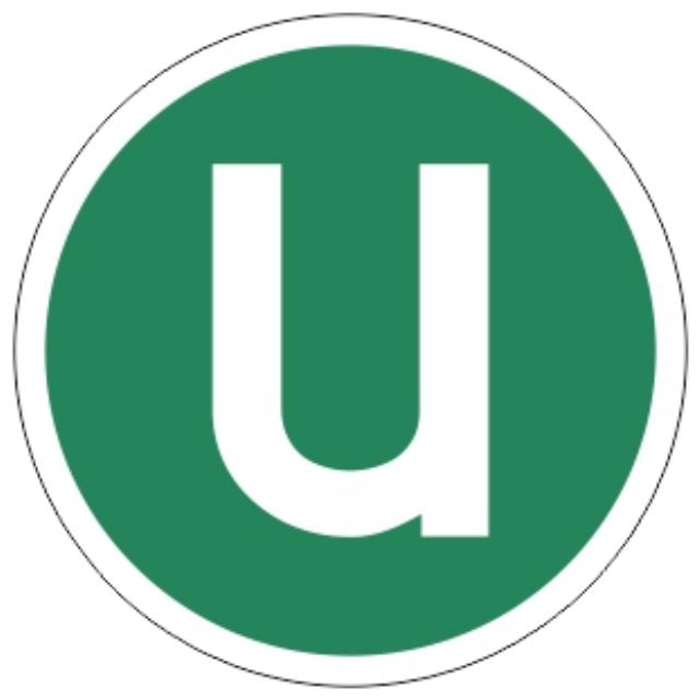 Green Circle U Sticker