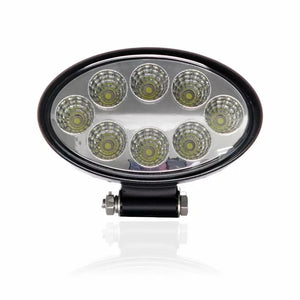 Oval LED Work Light, Wide Beam, 24W 12/24V