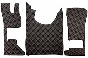 Quilted Faux Leather Floor Mat for DAF XG, XG+, XF NG with Fixed Passenger Seat