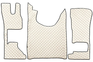 Quilted Faux Leather Floor Mat for DAF XG, XG+, XF NG with Fixed Passenger Seat