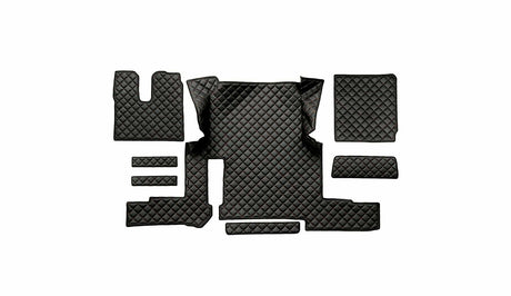 Quilted Faux Leather Floor Mat for MAN TGX Automatic (2018-2020) – Single Drawer