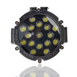 Faro largo alcance LED circular 51W blanco para camión y vehículo industrial