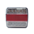 LED zadnja luč s 4 funkcijami za prikolice, 12V/24V, prizmasta
