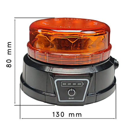 Ultratanka rumena LED opozorilna luč z magnetnim podstavkom in daljinskim upravljalnikom