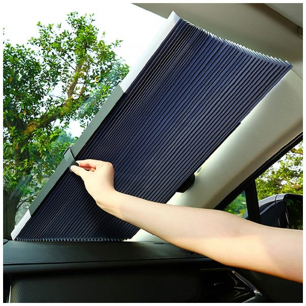Retractable Car Sunshade for Front Windshield