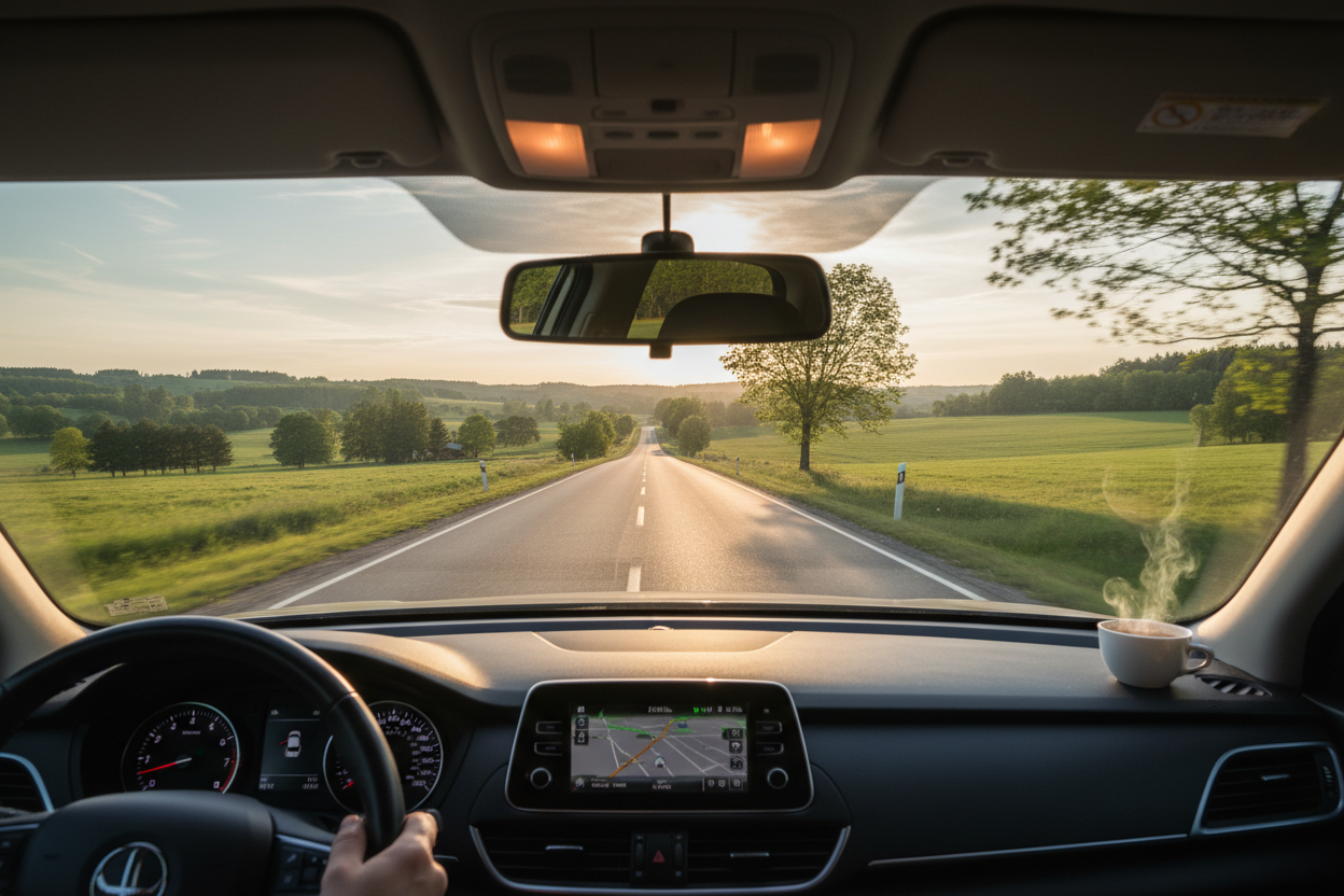 Hero banner - POV from inside vehicle