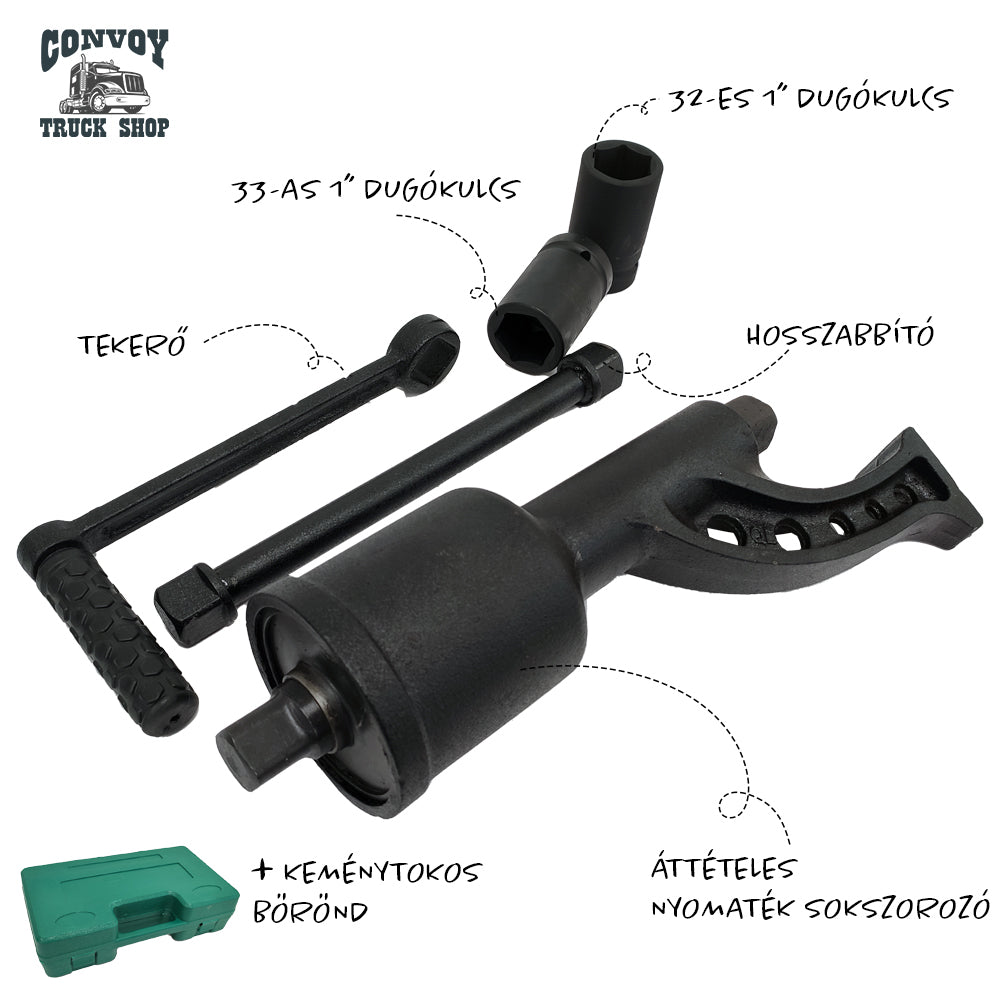Torque Multiplier Lug Nut Wrench with Gear Reduction