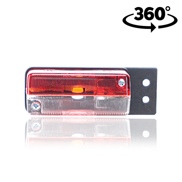 Position Lamp Red-White with Straight Mount and Screw Fastening