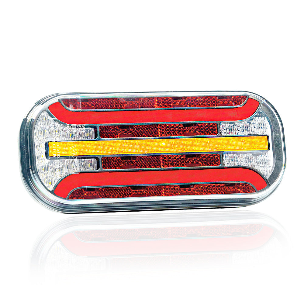 LED Tail Light 6-in-1 with Dynamic Indicator and Reflector 12/24V